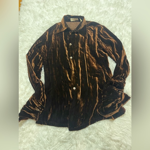 Vintage Equipment Velvet Blouse Made in France - Picture 13 of 14